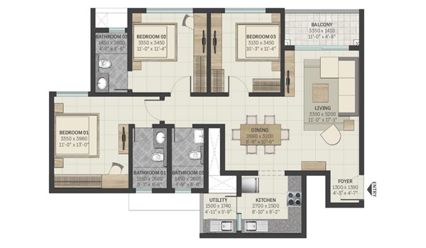 3BHK Layout